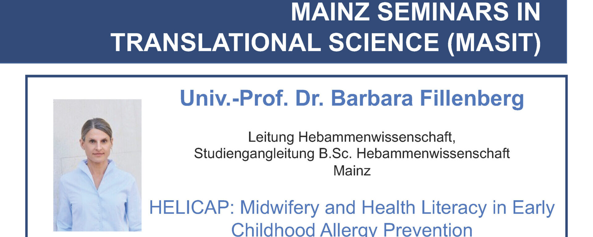Next Mainz Immunology Seminar