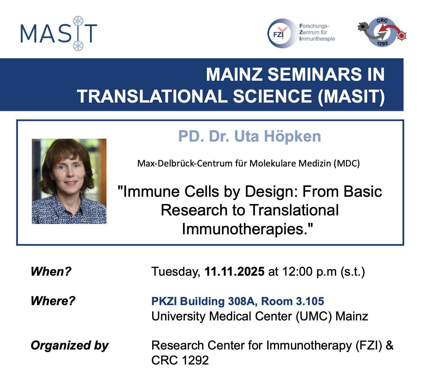 Next Mainz Immunology Seminar
